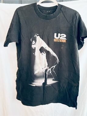 U2 rattle and hum band tshirt